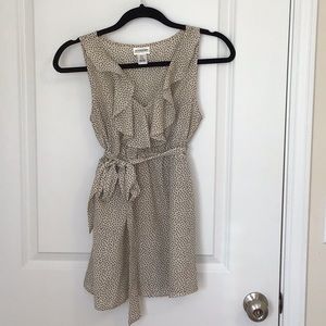 Motherhood maternity ruffle blouse with tie